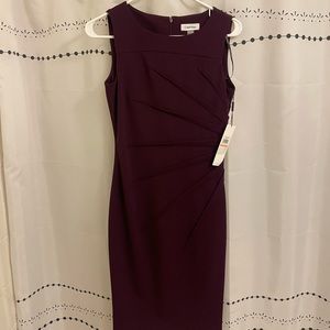 Calvin Klein Midi dress — plum NWT